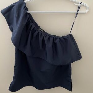 One Shoulder Ruffle Top